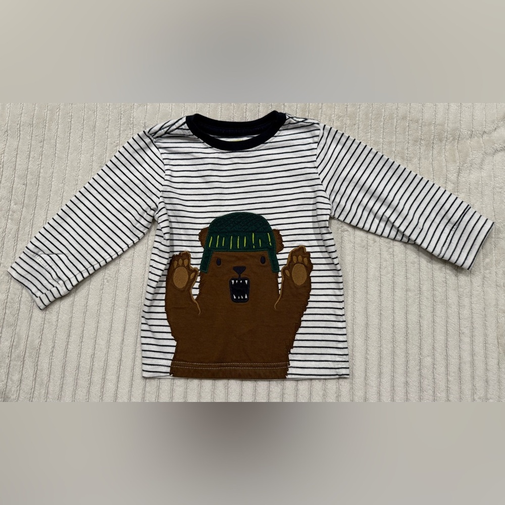 Gymboree Striped Bear Shirt size 18-24 Months